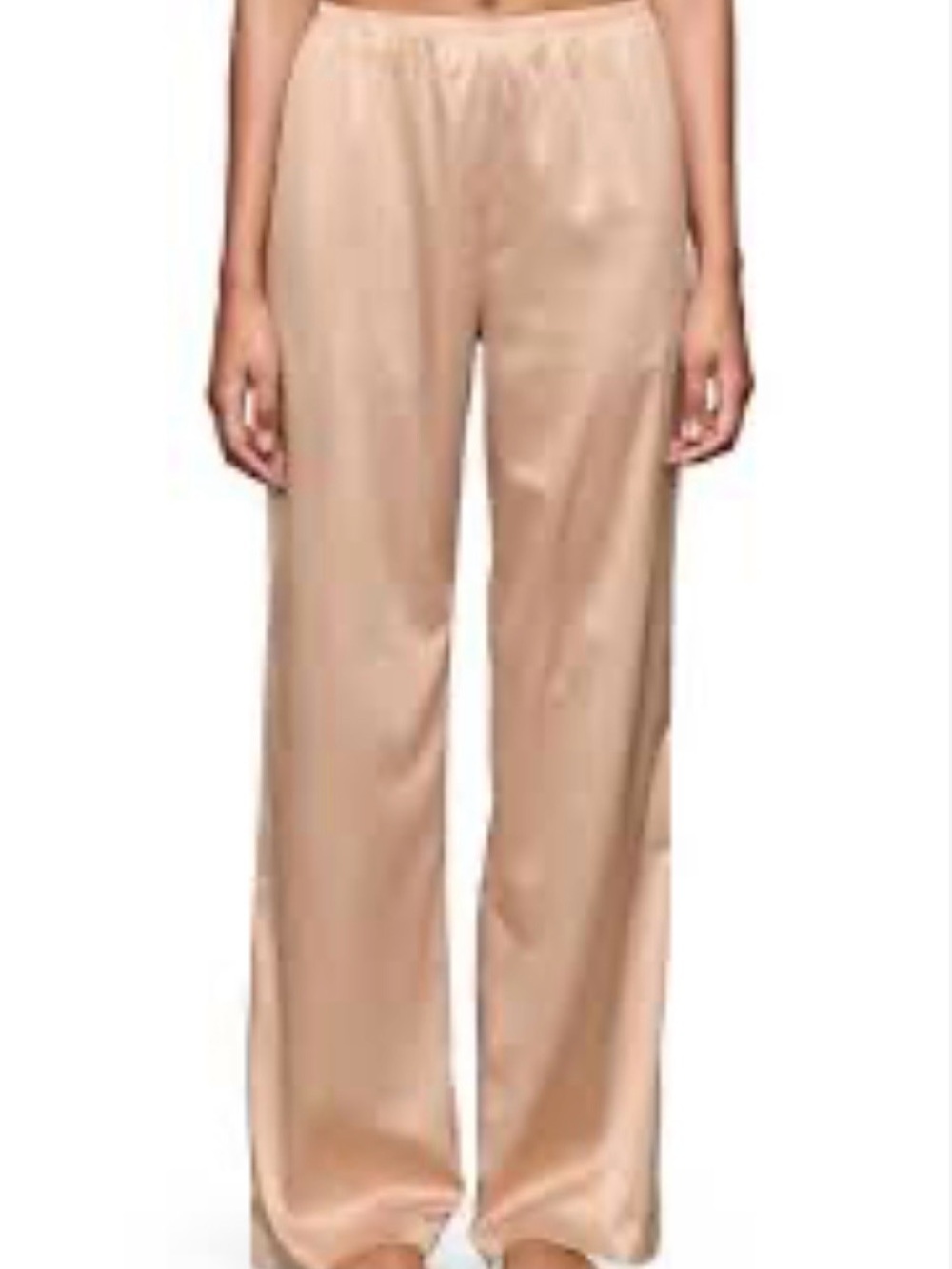 SKIMS Shine Satin Lounge Pants in Pink Sand